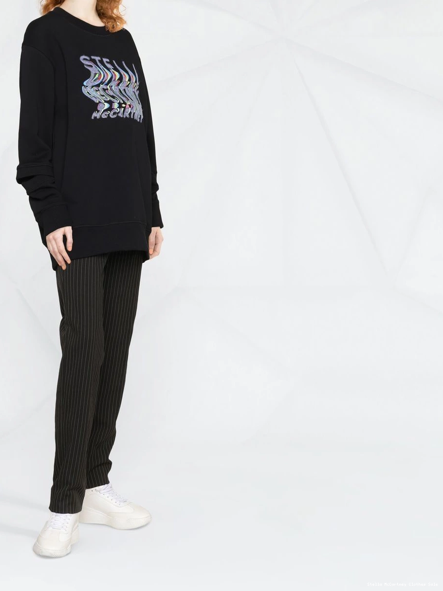 Cheap Stella warped-logo sweatshirt Women oversized McCartney 0718